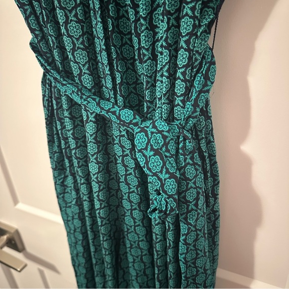 Anthropologie Maeve Blue Teal Patterned Jumpsuit Size Small Women’s - Picture 7 of 13